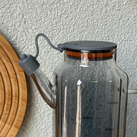 Mila Fluid Borosilikat Cam Yağdanlık Füme 1 Litre KOD.6511