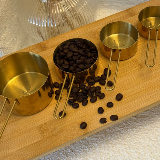 Barotti Çelik 4'Lü Gold Ölçü Kaşığı Büyük Boy