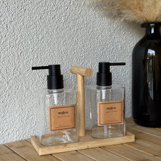 Cocosh Bambu Standlı Sıvı Sabunluk Seti Kod:10989