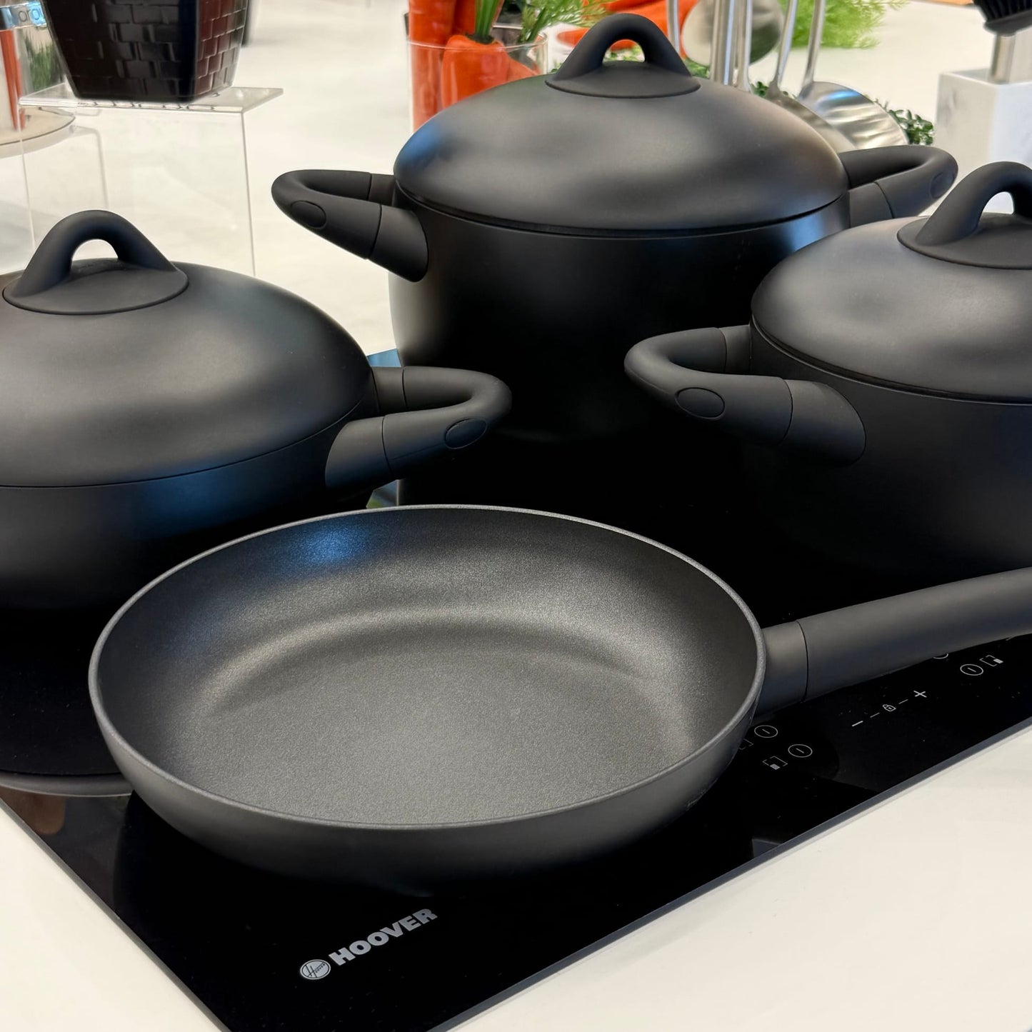 Dolce 7 Parça Döküm Gövde Tencere Seti Mat Siyah