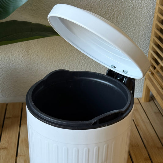 ZRA Vintage Çöp Kovası 5 Litre Beyaz