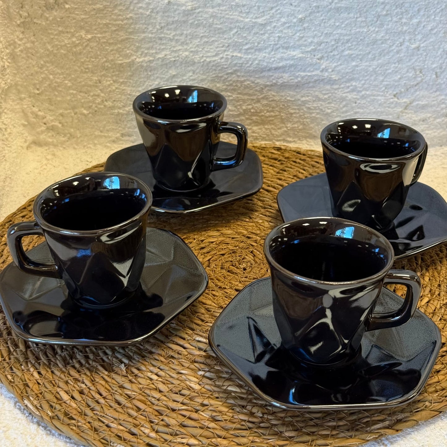 İris Porselen Kahve Fincan Takımı Kahve Rengi