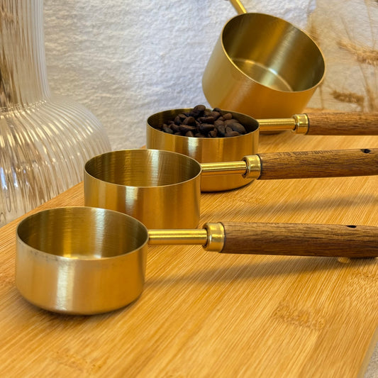 Barotti Ahşap Tutmalı 4'Lü Ölçü Kaşığı Büyük Boy