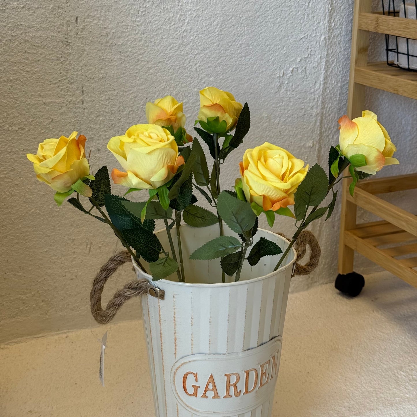 Rose Yapay Buket Sarı 6 Adet 50 cm