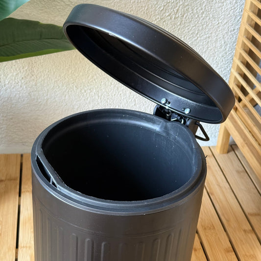 ZRA Vintage Çöp Kovası 5 Litre Mat Siyah