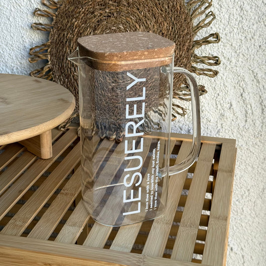 Lake Mantar Kapaklı Borosilikat Kare Sürahi 1,5 Litre