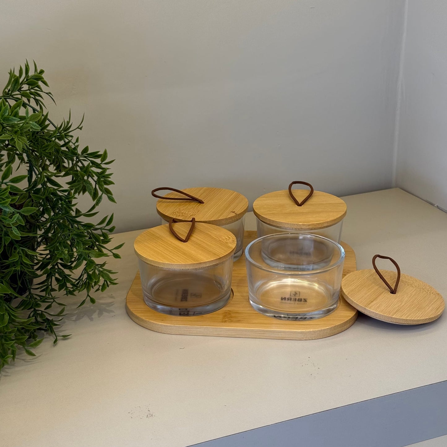 ZBERN Bambu Altlığı 4 Lü Kahvaltılık Seti