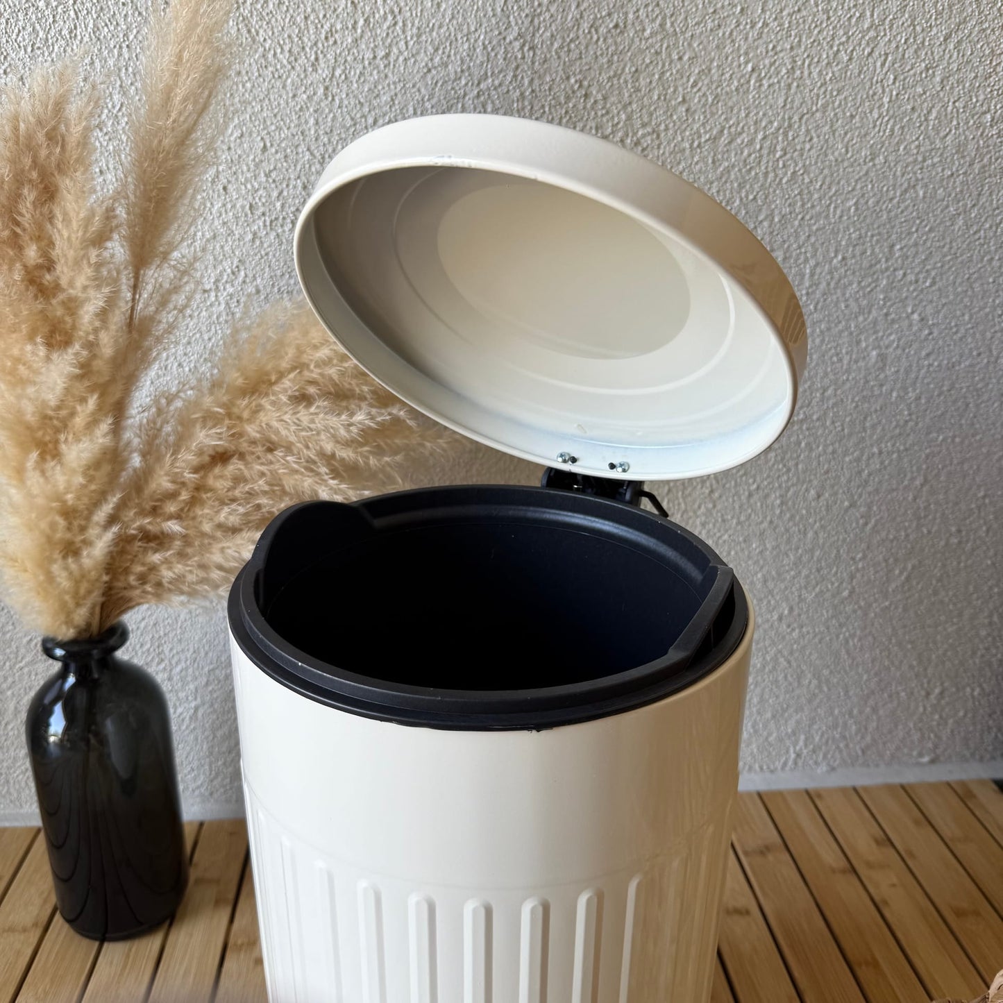 ZRA Vintage Çop Kovası 16 Litre Krem