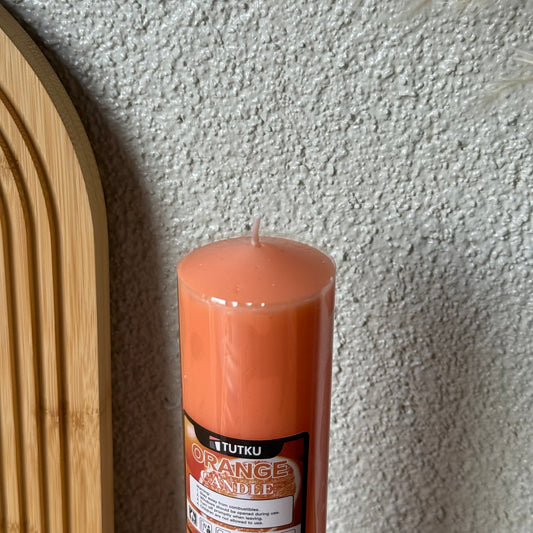 Candle Baton Uzun Mum 25 CM Orange