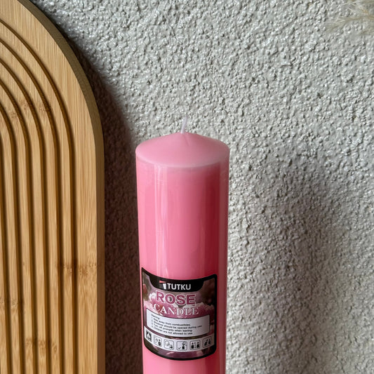 Candle Baton Uzun Mum 25 CM Rose
