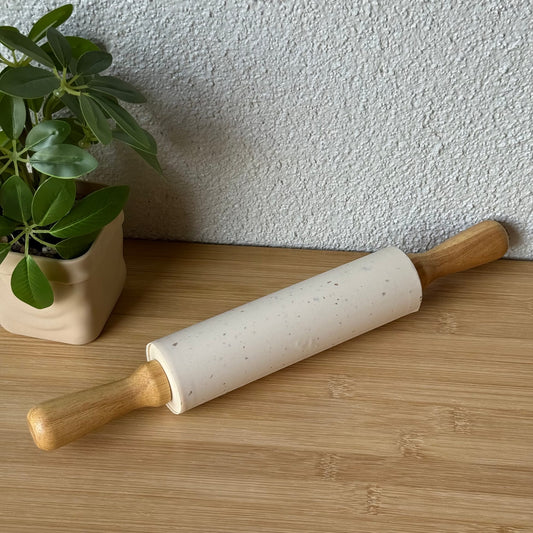 Dean Bambu Tutmalı Silikon Merdane 38 cm Krem