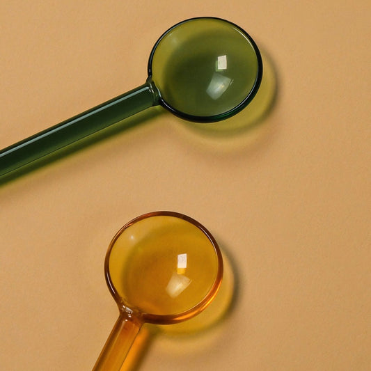 Zra Renkli Borosilikat Cam Kaşık Seti 6 Adet