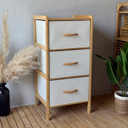 Mira Bez Çekmeceli Bambu Banyo Raf 79x35x37 CM (model:9195)