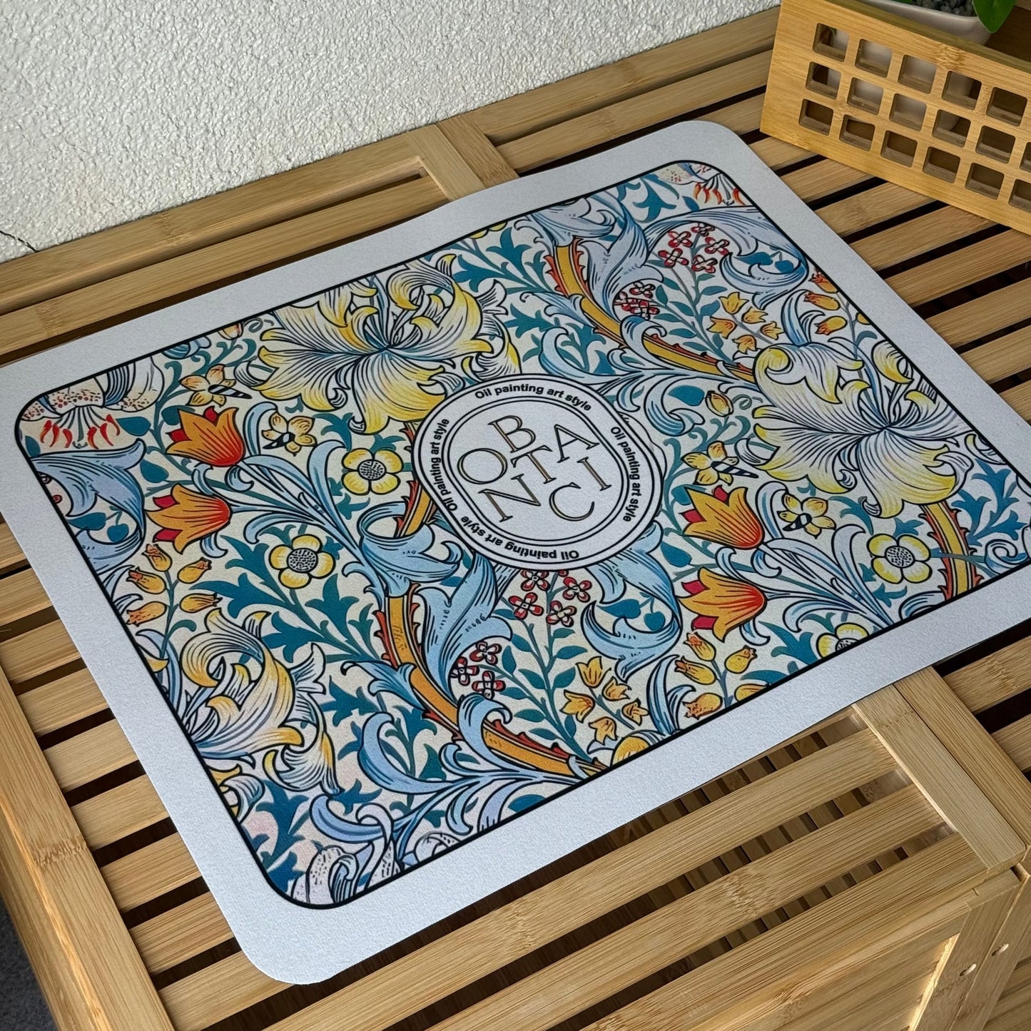 Botanic Bulaşık Matı 38x28 CM Beyaz