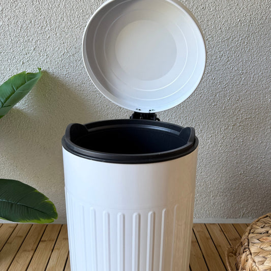 ZRA Vintage Çop Kovası 16 Litre Beyaz