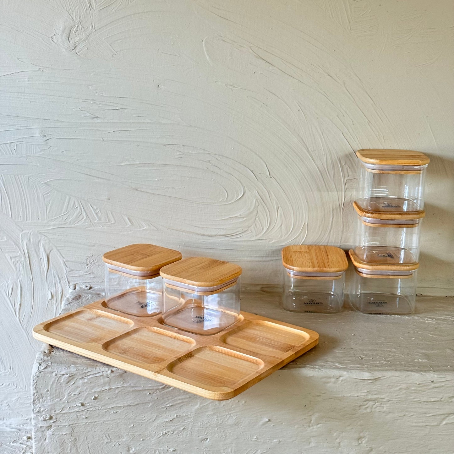 ZBERN Bambu Standlı 6 Lı Kahvaltılık Seti KOD:2049