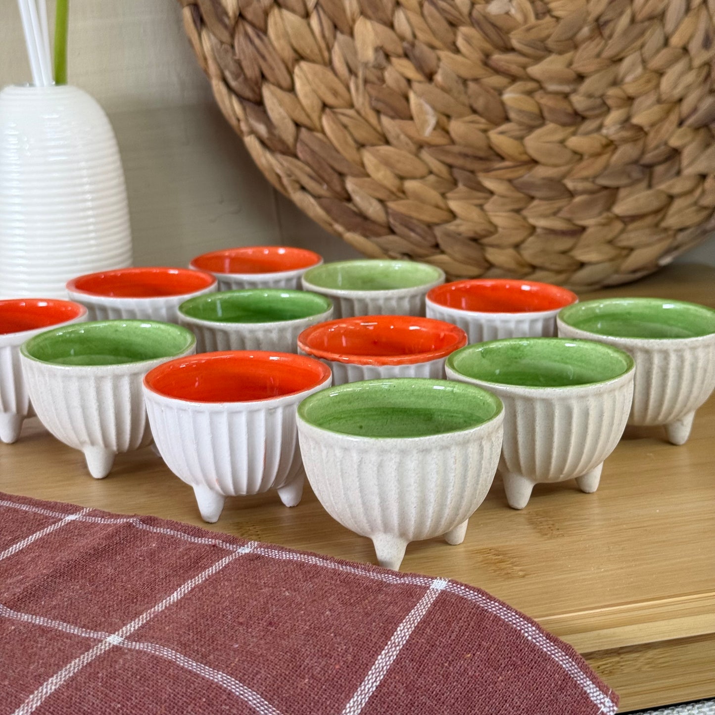 Pasha Çift Renkli Seramik 12 Li Lokumluk Seti KOD:0779