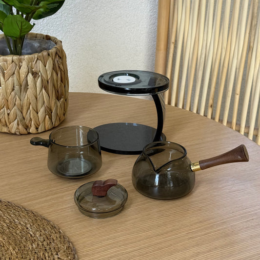 Mitally Lüks Borosilikat Cam Çay Demlik Seti 250 ml KOD:035