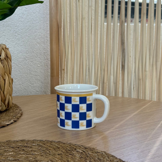 Pashally Dama Model Porselen Kupa Mavi KOD:1015