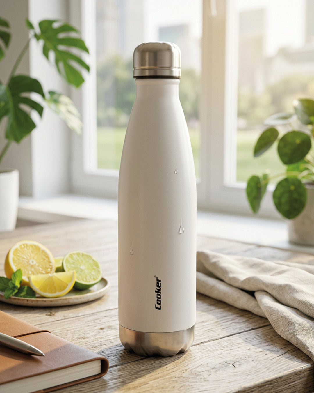 500 ml Paslanmaz Çelik Şişe Termos Beyaz Miev