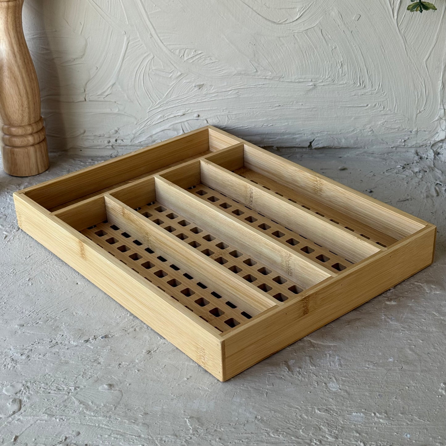 Saverlly Bambu Çekmece Kaşıklık Standı KOD:95353