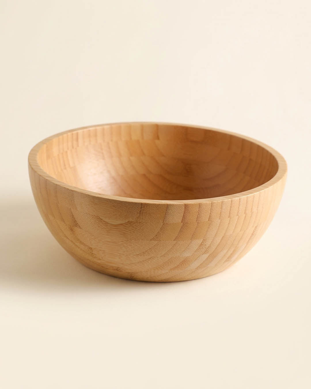 Premium Bambu Ahşap Yuvarlak Salata ve Sunum Kasesi 25x25x11 cm 1169
