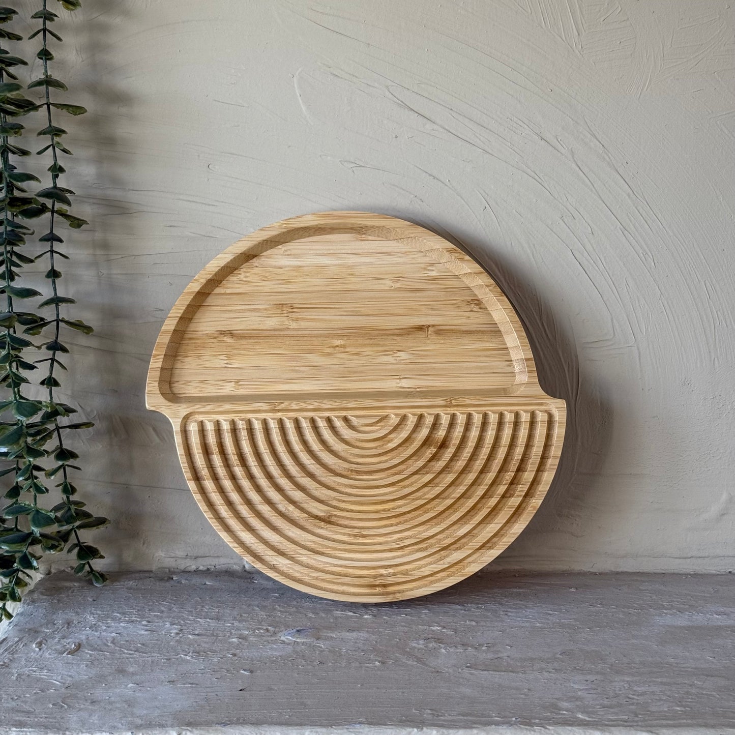 Saverlly Bambu İki Bölmeli Sunumluk KOD:95339