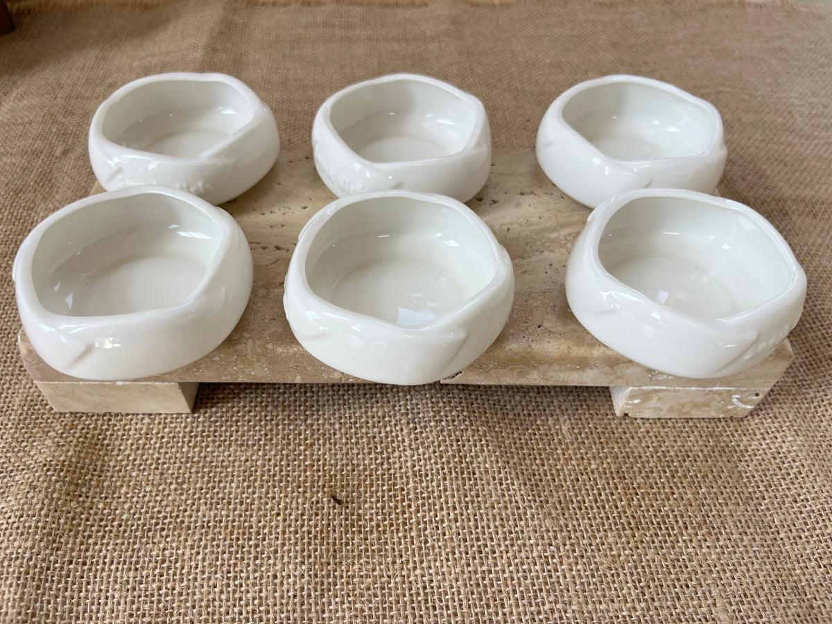 Snack Dish 6'lı Porselen Reçellik Sosluk 4 cm x 7 cm 60043