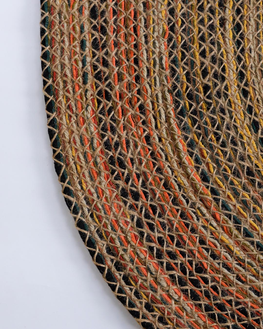 Arven Çok Renkli Jüt Oval Paspas (80 x 150 cm)