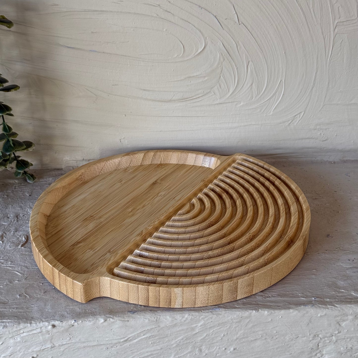 Saverlly Bambu İki Bölmeli Sunumluk KOD:95339