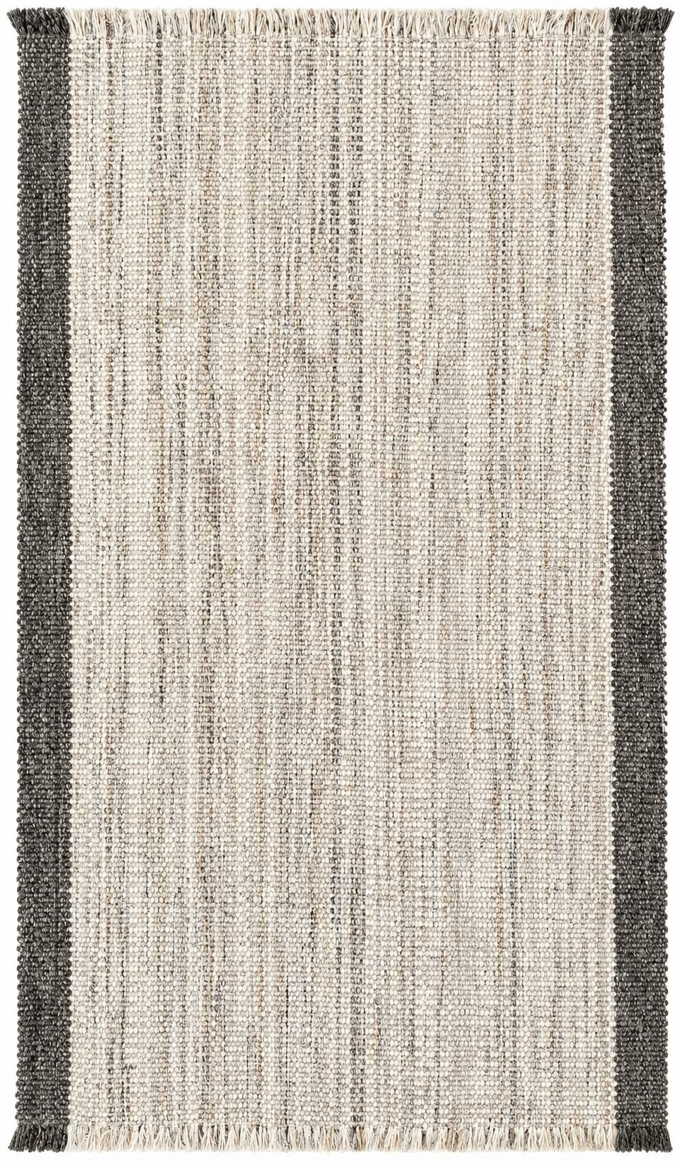 Modern Bohem Püsküllü Dokuma Yolluk Beyaz Kilim (80x150)