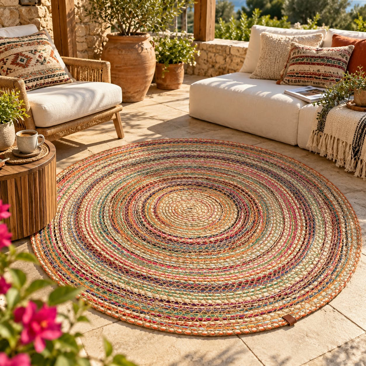 Arven Multi Jüt Yuvarlak Paspas (100x 100 cm) 103 (Kopya)
