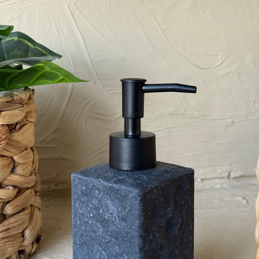 Mermer Desenli Porselen Sıvı Sabunluk Siyah KOD:1463