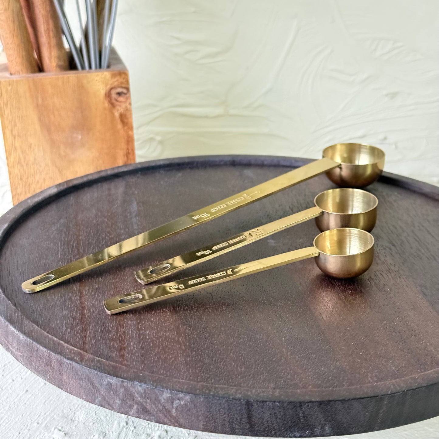 Arow Metal 3 Boy Gold Ölçü Kaşığı Seti 15 ml, 10 ml, 5 ml