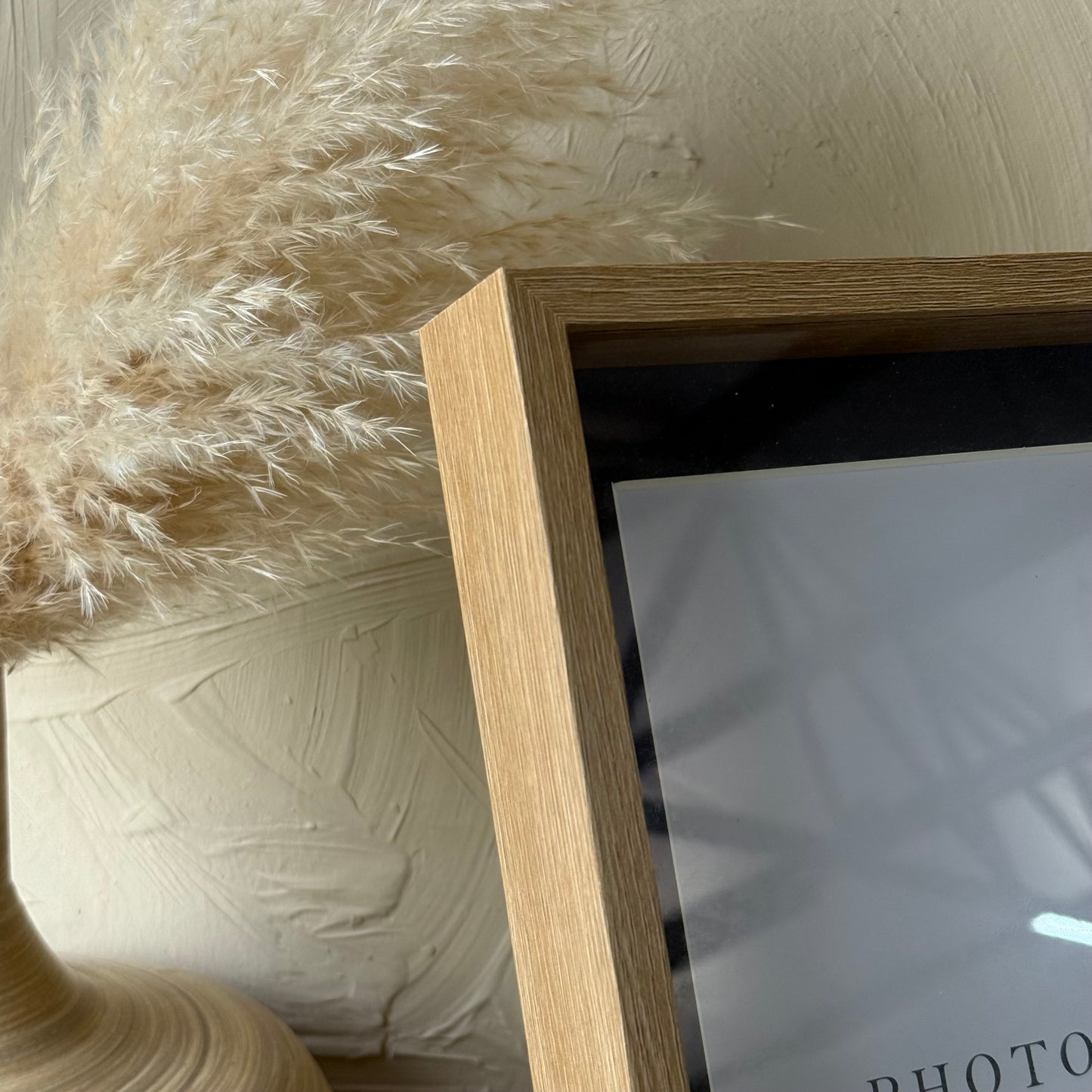 İKAE Ahşap Çerçeve Büyük Boy Çift Camlı KOD:3182-siyah