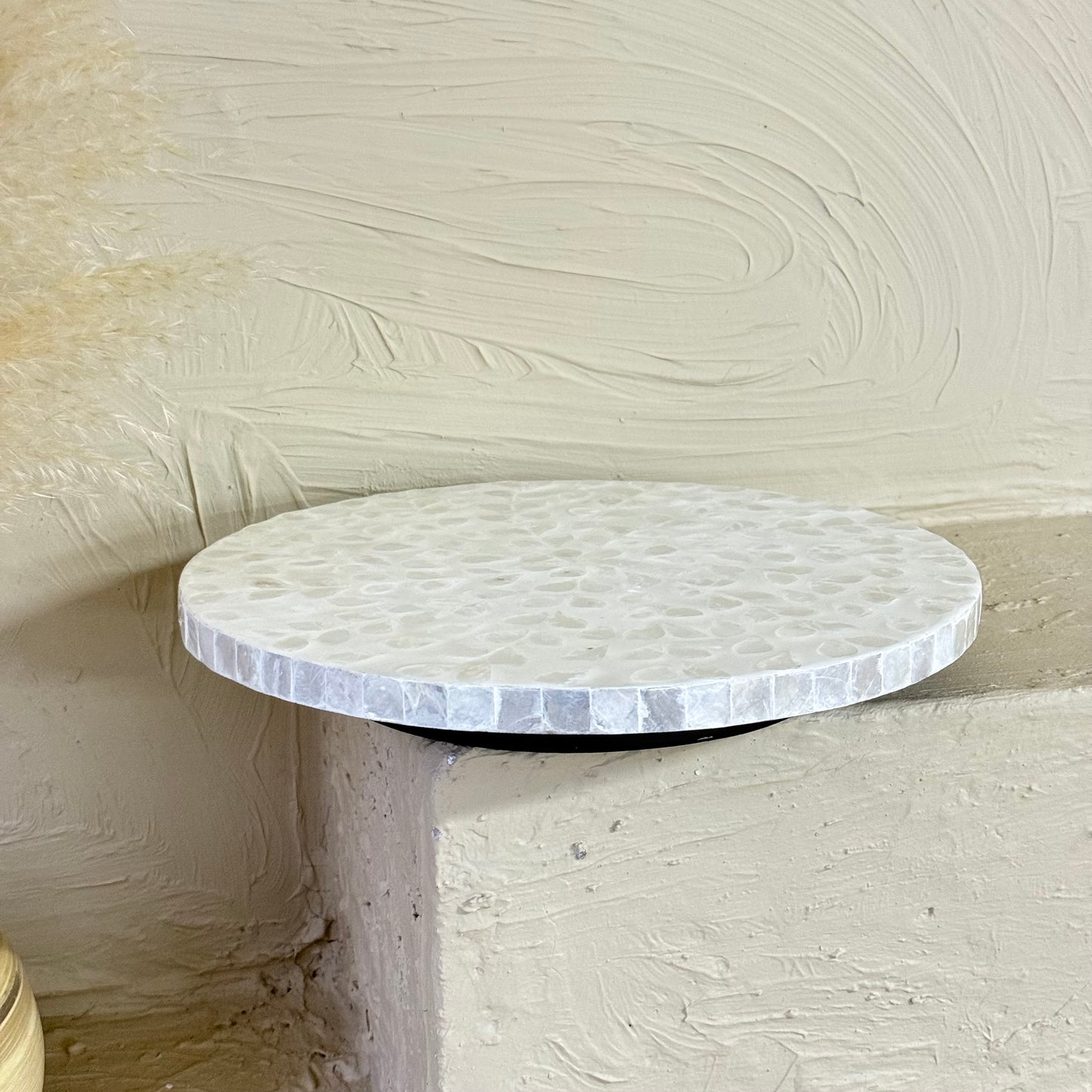 SVR Sedef Dönen Yuvarlak Sunumluk KOD:6183 Krem