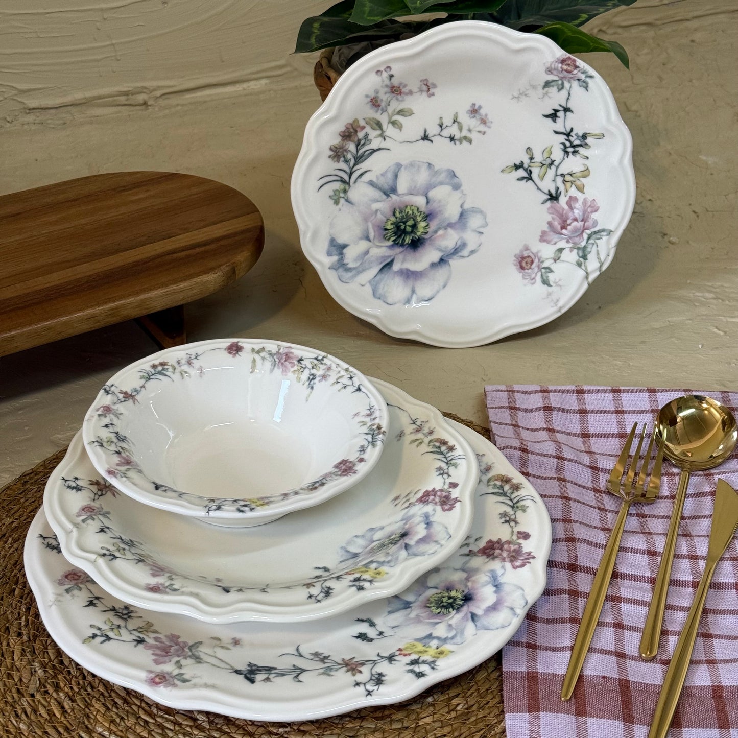 Porser Porselen 24 Parça Yemek Takımı 6 Kişilik KOD:AVELİNE-30404