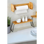 Mpr Dekoratif Bambu Ve Metal Ayaklı Saklama Düzenleme Rafı Organizer- 36x12x15 Cm