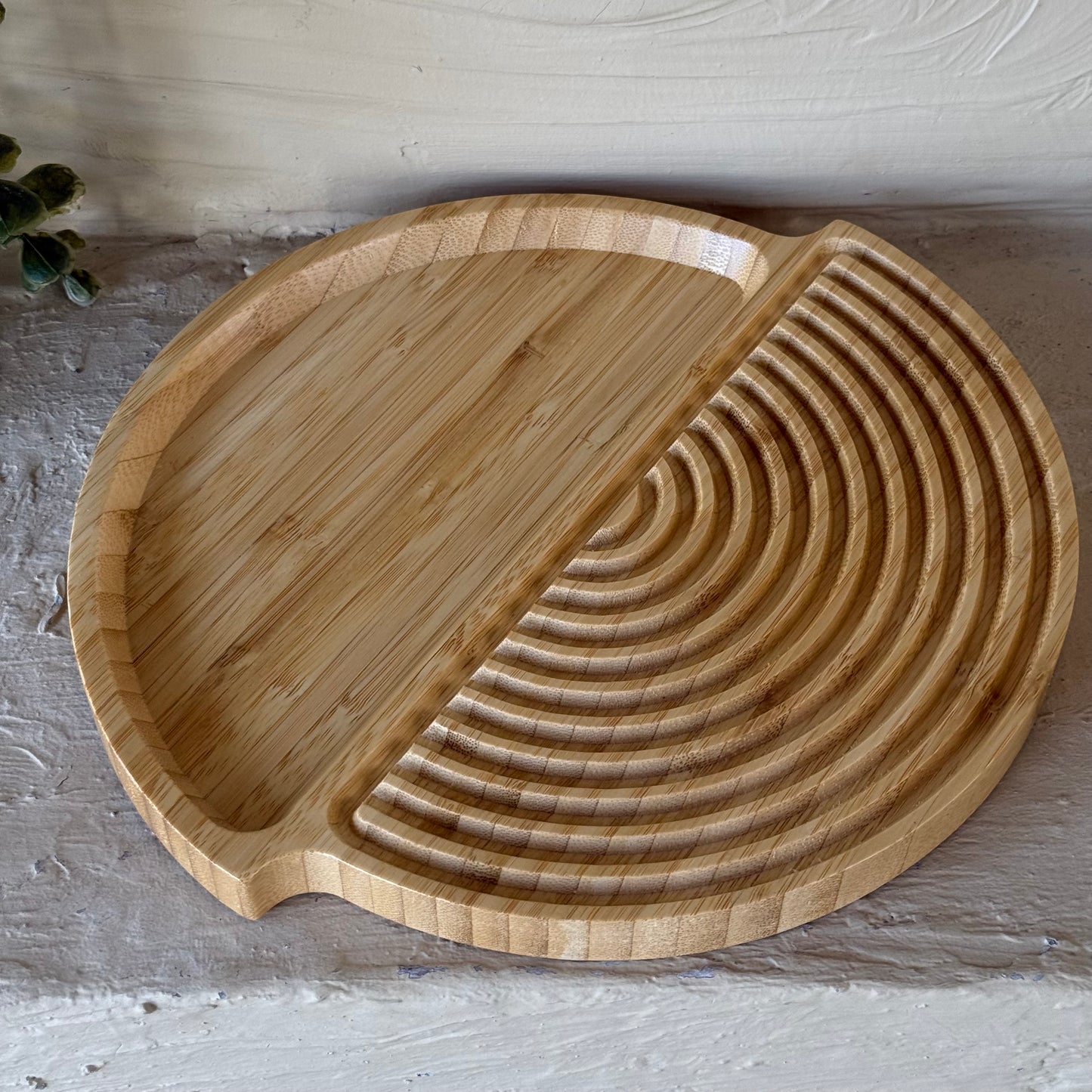 Saverlly Bambu İki Bölmeli Sunumluk KOD:95339