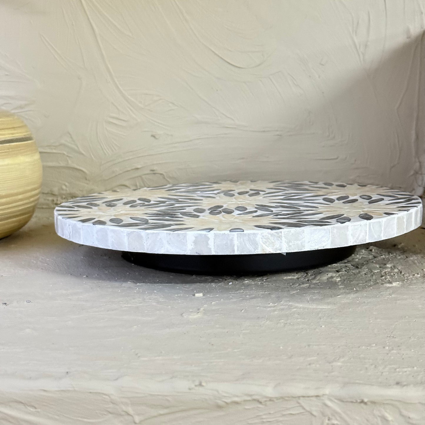 SVR Sedef Dönen Yuvarlak Sunumluk KOD:6183 Papatya Model