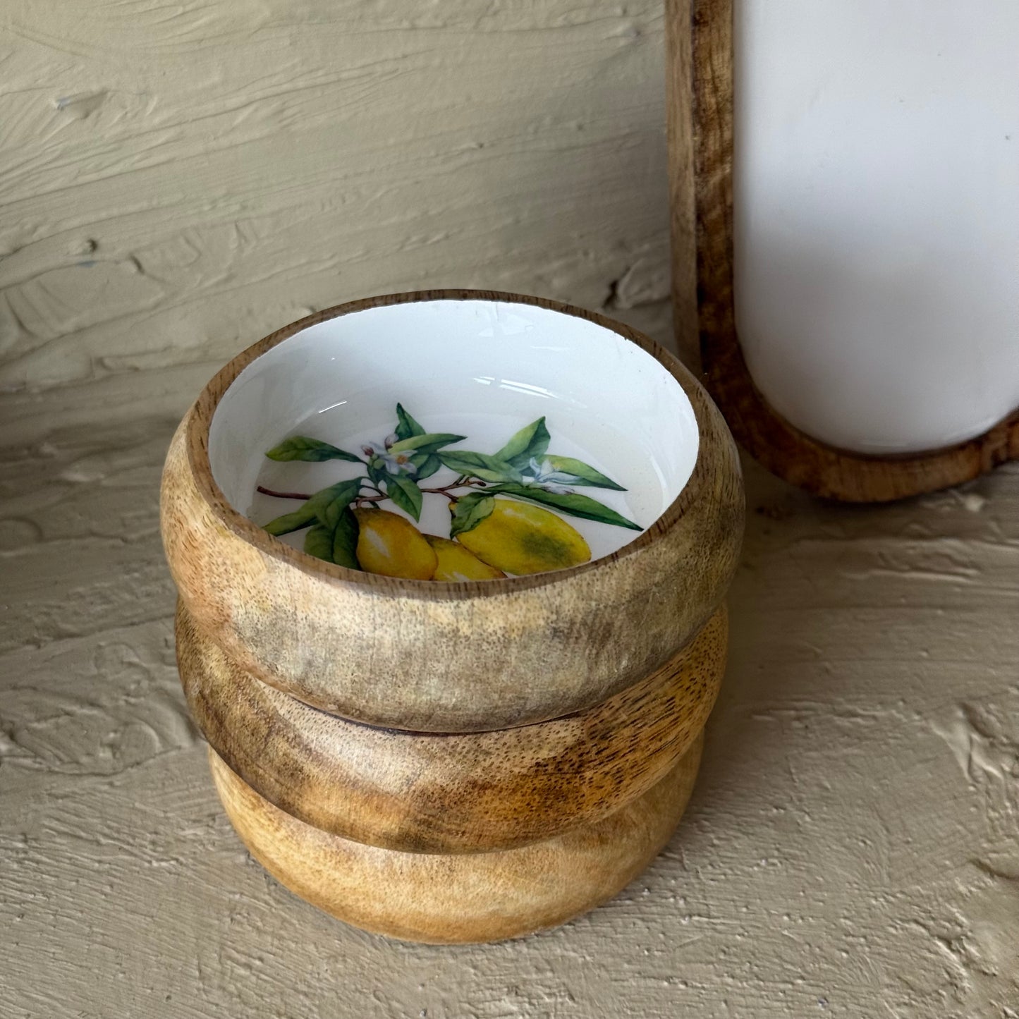 Selin Oval Standlı 3 lü Çerezlik Seti Kahvaltılık Lemon Desenli KOD:HSL-12