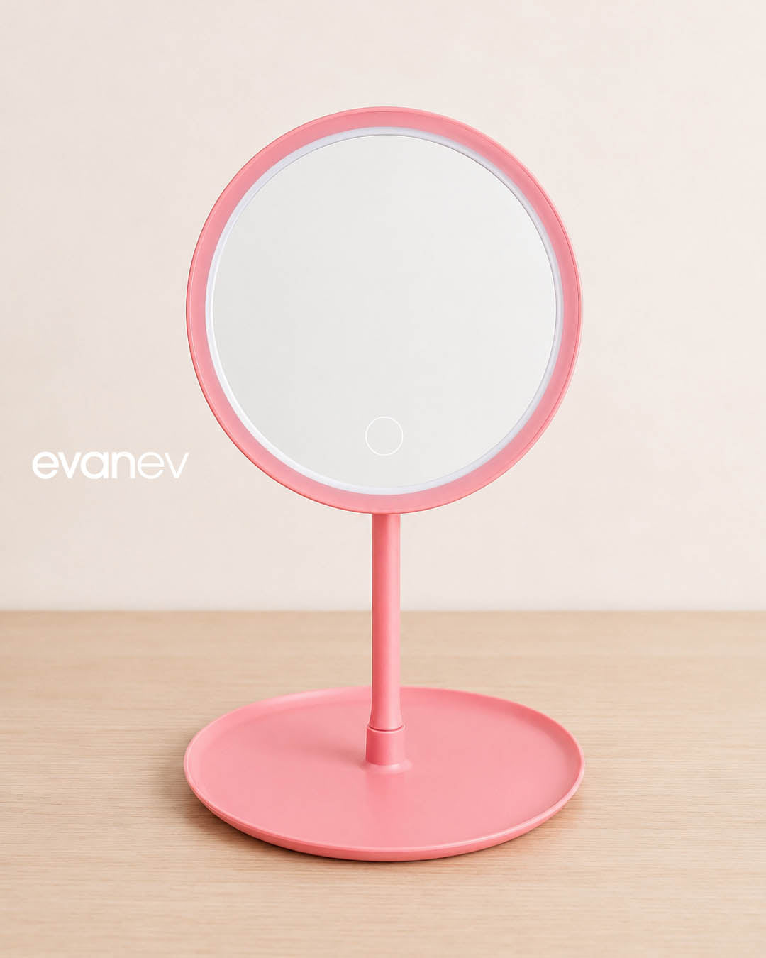 WSM-2077 Şarjlı LED Makyaj Aynası Pembe