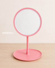 WSM-2077 Şarjlı LED Makyaj Aynası Pembe