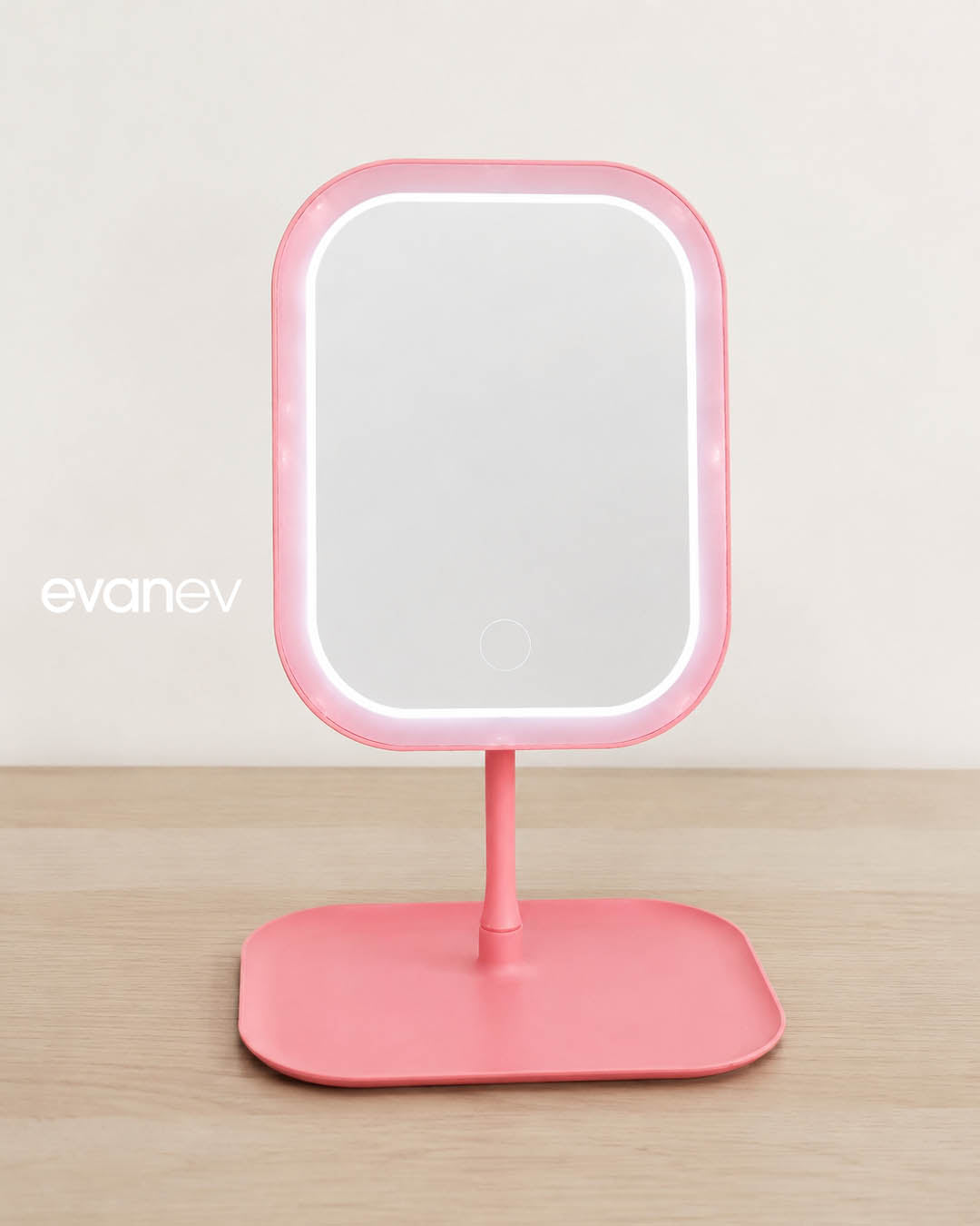 WSM-2076 Şarjlı LED Makyaj Aynası Pembe