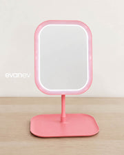 WSM-2076 Şarjlı LED Makyaj Aynası Pembe