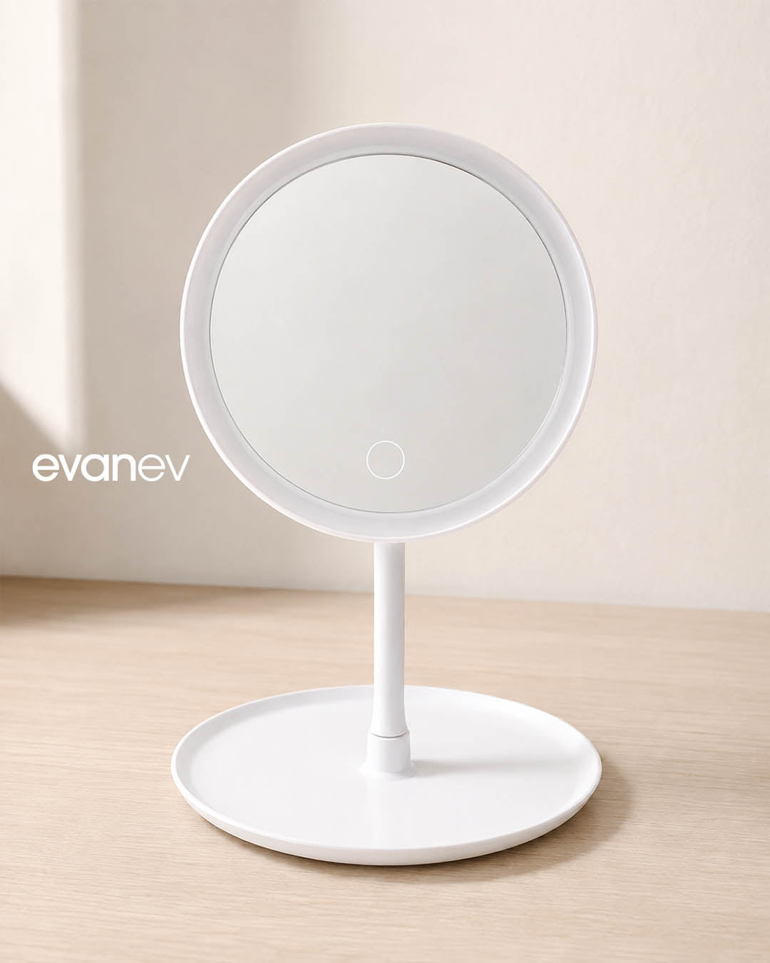 WSM-2077 Şarjlı LED Makyaj Aynası Beyaz