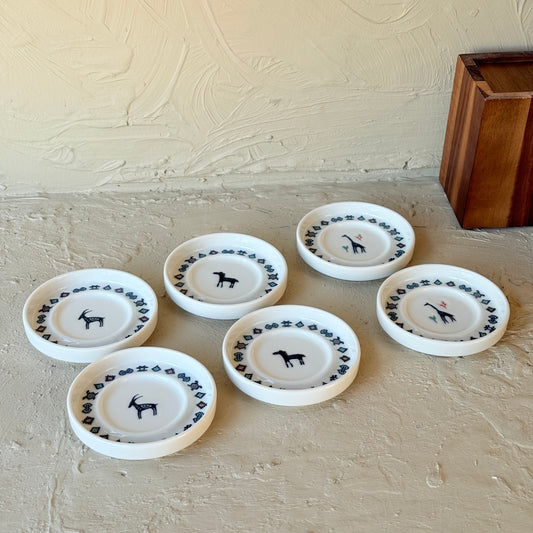 Hitit 6 Parça Porselen Çay Tabağı Seti KOD:1237