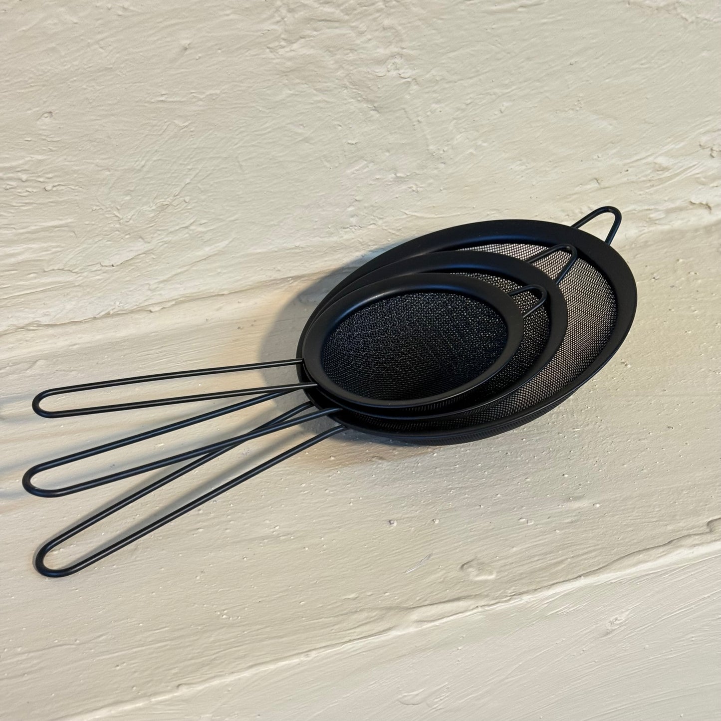 İKAE Jysk 304 Çelik Mat Siyah Süzgeç Seti 5 Parça, Yüksek Kalite