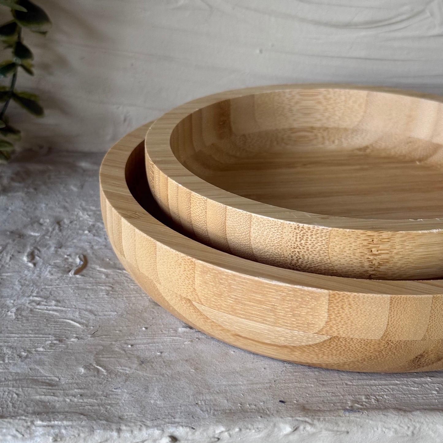 Tutku Bambu Yuvarlak İki Boy Sunumluk 18 cm, 22 cm KOD:41203-02