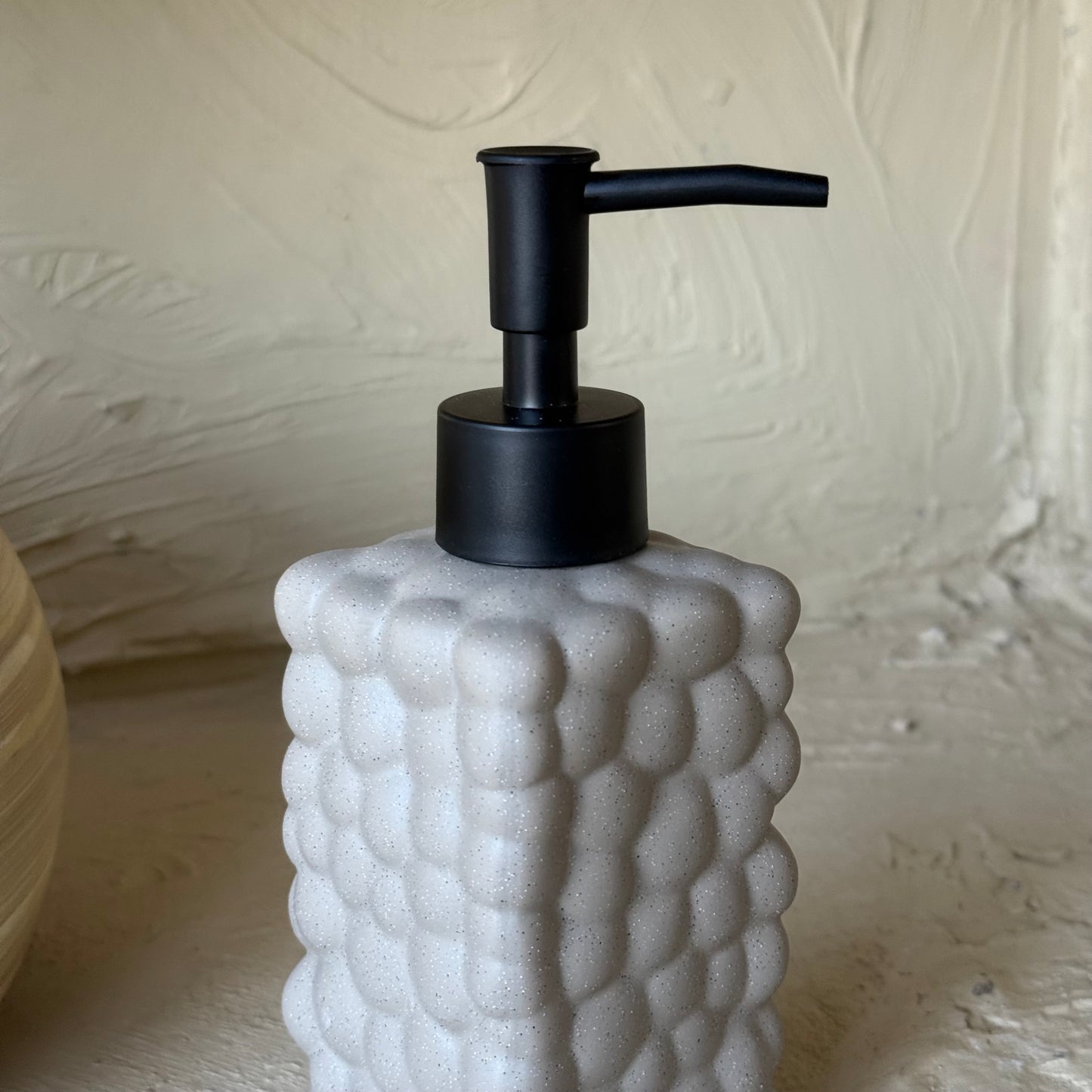 Bubble Porselen Sıvı Sabunluk Bej KOD:1389